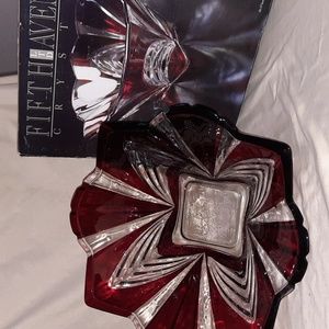 Fifth Avenue crystal bowl clear.. ruby